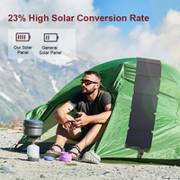 56W Draagbare Opvouwbare Zonnepaneel Powerbank Draadloze Oplader voor Telefoon met Licht Rugzak Oplader voor Mobiele Apparaten