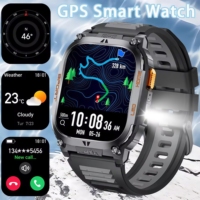 Reloj Inteligente Deportivo de Moda QX18, Pantalla LED de 2.01 Pulgadas, Linterna, SOS, IP68, Brújula, GLONASS, 630 mAh, Rastreador de Actividad Física, GPS, Android, Contesta Llamadas