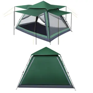 Fabrik Großhandel Outdoor 3-4 Personen Familie automatisches Zelt doppelt tragbar faltbar Camping Tant