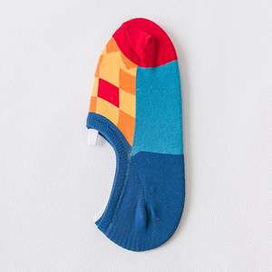 Chaussettes de cheville amusantes personnalisées Chaussettes bateau en coton chaud Chaussettes courtes unisexes antidérapantes pour pied gauche et droit - Product Image 4