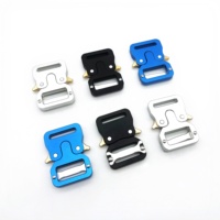 Conception personnalisée de boucle de ceinture tactique pour bagages à sangle en métal aluminium matériel boucle à dégagement latéral réglable