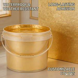 Water-based Gold Foil Paint High-gloss <b>Glitter</b> Metallic Decorative Paint - Product Image 3