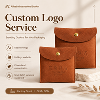 Pochette à bijoux en microfibre de luxe avec logo personnalisé en relief, anti-rayures et anti-poussière, sac cadeau promotionnel OEM