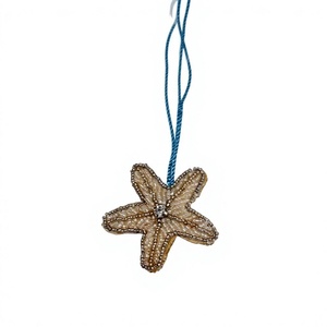 Wholesale Handmade Beaded Starfish <b>Bag</b> Charm Coastal Beach Purse Charm Ocean Theme Keychain Fashion <b>Accessory</b> OEM ODM Private La - Product Image 1