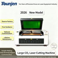 Machine de gravure et de découpe laser CNC CO2 Tounjen 1080, haute précision, refroidissement par eau, connectivité Wi-Fi/USB, tête laser originale, bois