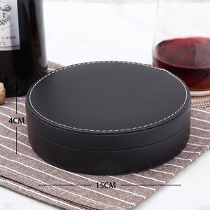 Ouvre-bouteille de <span class=keywords><strong>vin</strong></span> rouge coffret cadeau boîte en cuir PU tire-bouchon verseur 4 pièces/ensemble Logo <span class=keywords><strong>personnalisé</strong></span> accessoires pour le <span class=keywords><strong>vin</strong></span> - Product Image 2