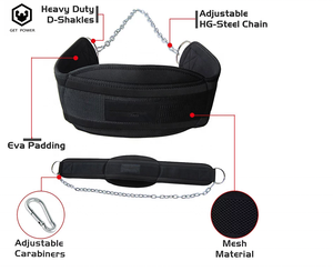 Gym Fitness <strong>Exercise</strong> <strong>Belt</strong> Heavy Chain Weighted Dips ,Pull up Weightlifting Dipping <strong>Belt</strong> - Product Image 5