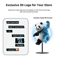 Ventilador Holográfico 3D Ultra Claro de 42CM con Soporte de Escritorio, Pantalla LED, Caja de Luz Publicitaria, Señalización Transparente, Equipo de Hologramas
