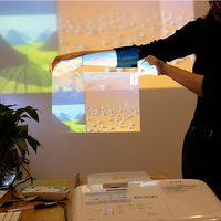 Projection arrière Film auto-adhésif holographique Transparent Smart Window Glass Projection holographique Publicité 3D