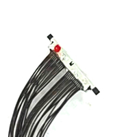 Harga Pabrik UL1354 32AWG Kabel Koaksial LVDS Rakitan 200MM Abu-abu DF56-15P Layar Digital Aksesoris Elektronik
