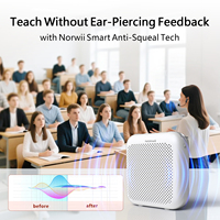 Norwii 15W Taşınabilir Ses Yükseltici, 2.4G Kablosuz Mikrofon, Bluetooth Hoparlör, Kablolu Mikrofon ve USB-C Şarj Edilebilir Pil ile