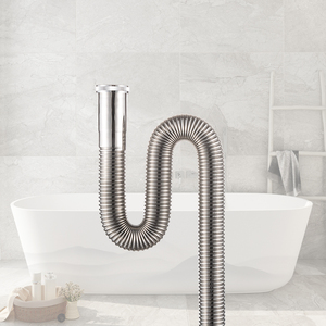 Joyhoo <span class=keywords><strong>Tuyau</strong></span> de vidange de lavabo brossé pour évier 304 Acier inoxydable naturel 32*800 Mm Laiton chromé Crépine de <span class=keywords><strong>pompe</strong></span> moderne 3 pouces 3 ans - Product Image 6