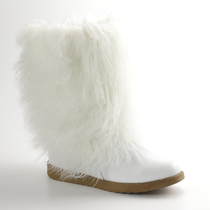 Stivali da Neve di Alta Qualità in Pelliccia Sintetica di Agnello, Morbidi e Caldi Stivali <span class=keywords><strong>Invernali</strong></span> <span class=keywords><strong>Bianchi</strong></span> per Donne - Product Image 4