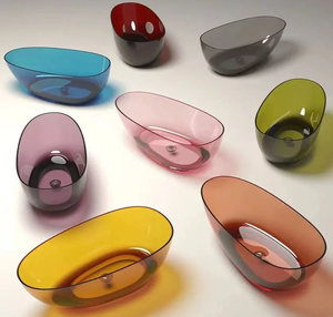 Groothandel Fabriek Prijs Volwassen Vrijstaande Massief Oppervlak Badkuip Acryl Transparante Badkuip Voor Hotel - Product Image 6