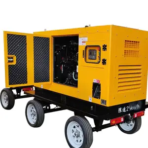 30KW kangmingsi generator set iso9001 custodia con suono attenuato involucro sistema di raffreddamento ad acqua di Backup del rimorchio Mobile