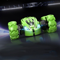 Coche de Acrobacias RC con Sensor de Gestos, 4 Canales, 4WD, Doble Cara, Rotación 360°, Cable USB de 25m, Listo para Usar en Interiores y Exteriores, 500mAh