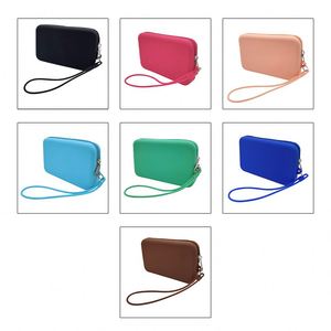 Custom Logo Available Waterproof Silicone <b>Wallet</b> Unisex Fashionable Portable Zippered Coin Purse - Product Image 6