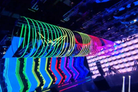 Lumière matricielle LED RGB rotative à 360° multicolore avec contrôle DMX512, indice de protection IP65 pour l'éclairage de scène