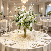 Centros de Mesa de Seda de 40 cm para Bodas, Arreglos Florales 3D, Bola de Flores Artificiales para Mesa, Flores Artificiales al por Mayor