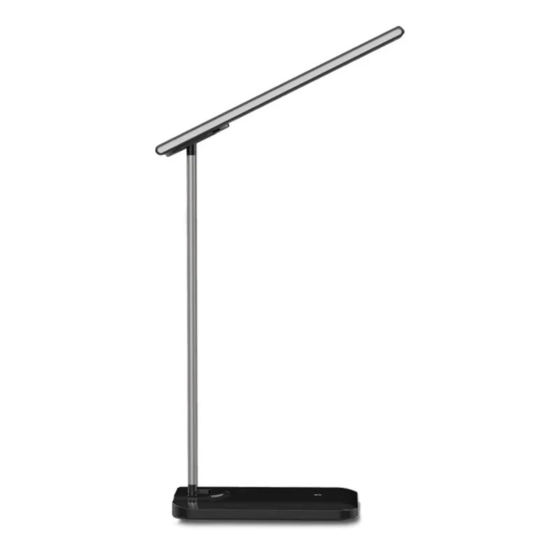 Multi function modern design table light with USB port touch dimmable control wireless charging led desk lamp