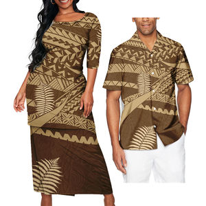 ชุดเดรสโพลินีเซียและเสื้อฮาวายคู่ 2 ชิ้นชุดผู้หญิงราคาถูกขายส่งพรีเมี่ยมที่กําหนดเองชุดแต่งงานผู้หญิงเลดี้ Elegant - Product Image 3