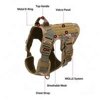 Nouvelle Harnais Tactique de Luxe 6-en-1 pour Chien, Réglable, Respirant, Imperméable, Réfléchissant, Camouflage, Orné de Pierres, Sportif, Tendance et Durable, Modèle 2026