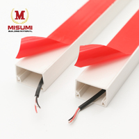 Gaine de câblage en PVC avec adhésif, design moderne apparent, Misumi DECT-2517, 12x12M, longueur 1-6m, décoration intérieure domestique