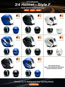Casco Abatible Doble Visera 3/4 para Moto, Abierto, Certificación DOT, Cierre Rápido, Jet Modular, Hombre, Mujer - Product Image 6