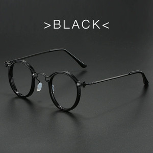 Montures <span class=keywords><strong>de</strong></span> Lunettes Rondes Vintage pour <span class=keywords><strong>Homme</strong></span> Unisexe, Lunettes Anti-Lumière Bleue, Lunettes <span class=keywords><strong>de</strong></span> Lecture Classiques, Montures Optiques en Métal - Product Image 4