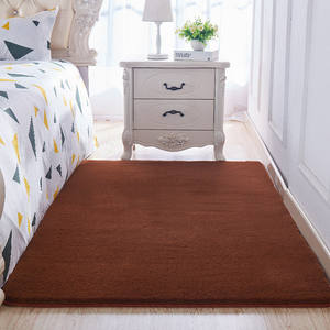 Tapis à poils longs en fourrure <span class=keywords><strong>de</strong></span> lapin style Ins pour baie vitrée, <span class=keywords><strong>salon</strong></span>, chambre à coucher, chevet, couleur unie, antidérapant - Product Image 6