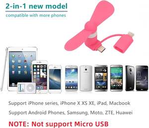 Mini ventilateur portable USB à faible consommation d'énergie pour téléphone, à clipser, pour l'extérieur, avec refroidissement par air - Product Image 2