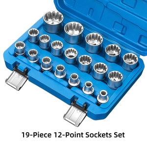 Set di 19 Chiavi a Bussola a 12 Punte da 1/2" (8-32 mm) in Acciaio CR-V, Attrezzi per Riparazione Auto, Alta Qualità Direttamente dalla Fabbrica - Product Image 2