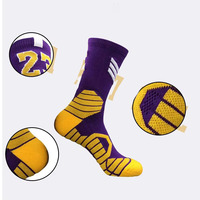 Chaussettes de sport de marque tendance en tricot à motifs, en gros, pour hommes, équipe de basketball, chaussettes d'élite pour adultes, jeunes, unisexe