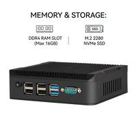 Mini Computadora Industrial Dual Lan Sin Ventilador, Intel Celeron N5095, Windows 11, Linux, PC Industrial Sin Ventilador