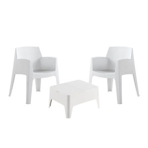 Minimalist Design-Recycled <b>Plastic</b> Silln and Exterior <b>Table</b> Eco-Friendly Outdoor <b>Garden</b> Furniture Set - Product Image 5