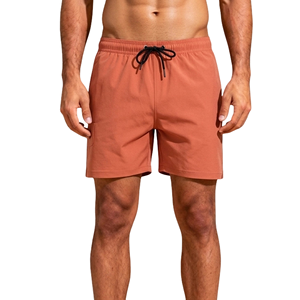 Shorts basiques de couleur unie pour hommes, tissu en maille respirant, taille élastique, style athlétique pour l'exercice quotidien, la course à pied, le jogging, la salle de sport - Product Image 2