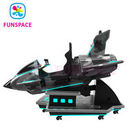 Funspace Factory, venta al por mayor, parque temático de entretenimiento, funciona con monedas, 2 asientos, simulador de avión Vr, máquina de juego de disparos