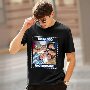 Magliette Personalizzate per Uomo - T-Shirt Personalizzate con Stampa Fronte-Retro, Crea <span class=keywords><strong>la</strong></span> <span class=keywords><strong>Tua</strong></span> <span class=keywords><strong>Maglietta</strong></span> con Logo, Testo o Immagine - Product Image 2
