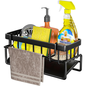 Escurridor de esponja multifuncional de acero inoxidable, estante de secado, Hardware de cocina, organizador de Caddy para fregadero con estante de <span class=keywords><strong>tela</strong></span> extraíble para platos - Product Image 1