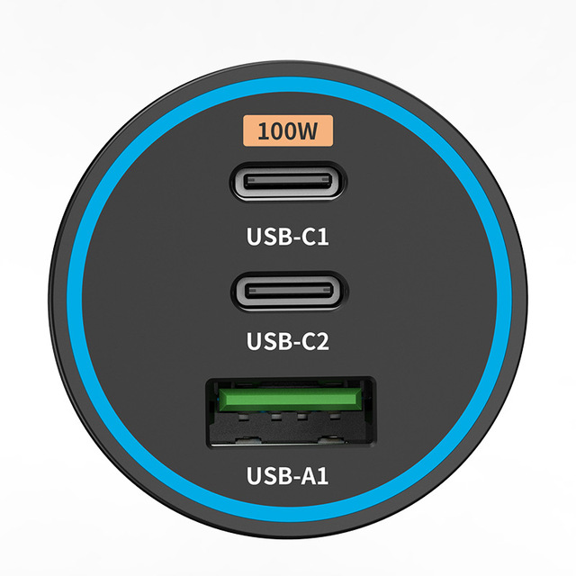 Hot Selling High Quality PD100W Fast Charging USB-C Car Charger Car for Mobile Phone PD3.0 QC3.0 Car Charger