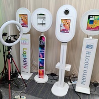 Photomaton DSLR en plein air avec écran tactile LCD, impression instantanée, design carré pour fêtes et événements, marque GT