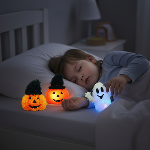 Assortiment de citrouilles et de fantômes lumineux en TPR pour fête d'Halloween, divertissement pour enfants, jouets anti-stress, cadeaux surprise - Product Image 3