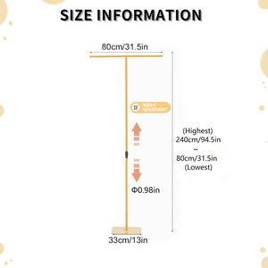 2.6 英尺至 8 英尺可调节金属背景架 T 形背景架，适用于婚礼、派对、生日、活动装饰 - Product Image 2