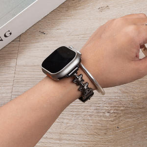 Correa de Reloj Decorada con Estrellas y Diamantes de 42mm 46mm 49mm, Brazalete para <span class=keywords><strong>Apple</strong></span> <span class=keywords><strong>Watch</strong></span> Serie 11, Compatible con Logotipo Personalizado - Product Image 5