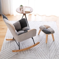 Chaise berçante simple de luxe canapé décontracté pour salon balcon chaise boule en tissu métallique pour salle à manger café Accent Design