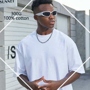 เสื้อยืดทรงบ็อกซี่ EHWUY สำหรับผู้ชาย เสื้อยืดพิมพ์ลายคุณภาพสูง เสื้อยืดผู้ชายผ้าคอตตอนหนา 300 กรัม เสื้อยืดโอเวอร์ไซส์ - Product Image 5