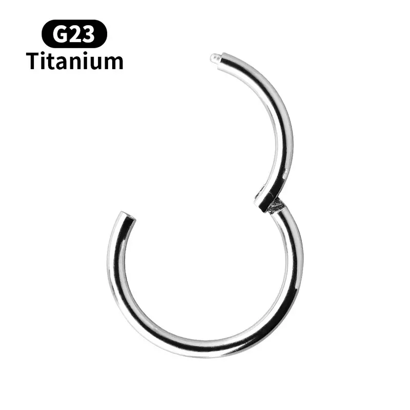 High quality wholesale price G23 titanium nose ring hoop septum clicker nostril body piercing jewelry