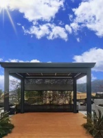 Pergola en alliage d'aluminium à vente directe d'usine, auvent rétractable pour patio, pavillon de repas extérieur, protection contre la pluie
