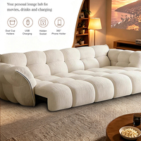 Hochwertiges Sprachgesteuertes Chenille-Stoff-Sofa, Wasserdicht, Kratzfest, Intelligentes Verstellbares Elektrisches Lounge-Sofa