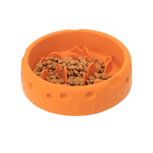 2025 desain baru ramah lingkungan kelas makanan silikon mangkuk anjing air hewan peliharaan dan makanan mangkuk tempat makan lambat untuk hewan kecil - Product Image 2